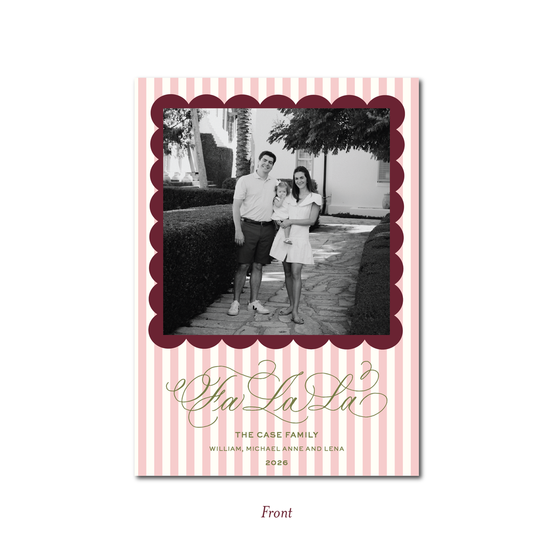 FA LA LA FLAT CARD