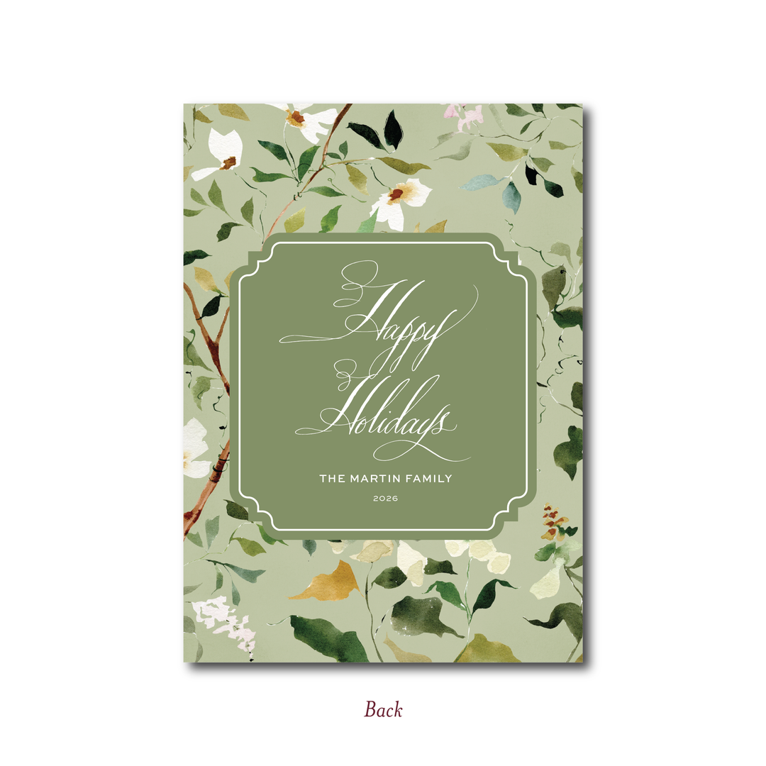 HAPPY HOLIDAYS FLAT CARD