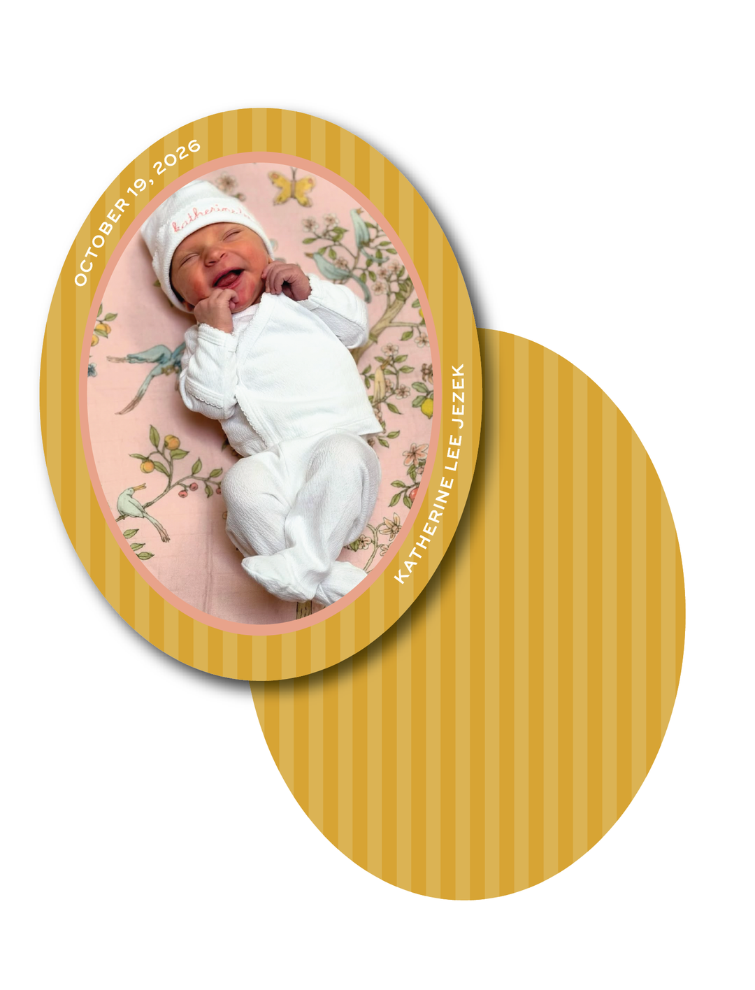ADD-ON: BABY ANNOUNCEMENT WARM HOLIDAY WISHES STRIPE