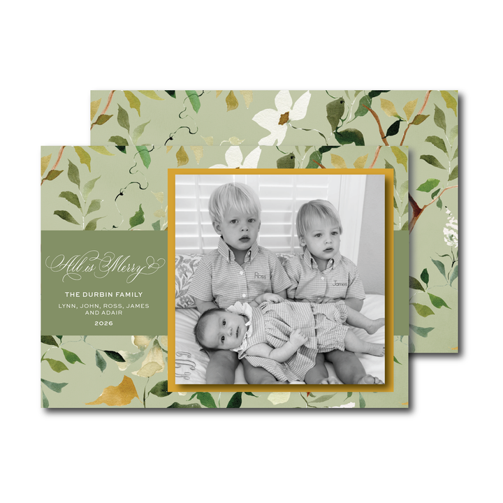 ALL IS MERRY FLAT CARD