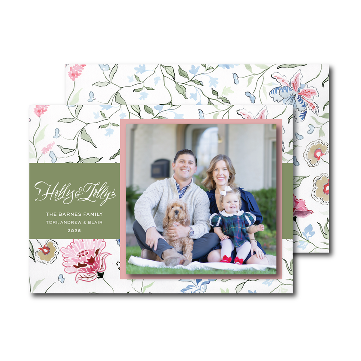 HOLLY AND JOLLY FLAT CARD