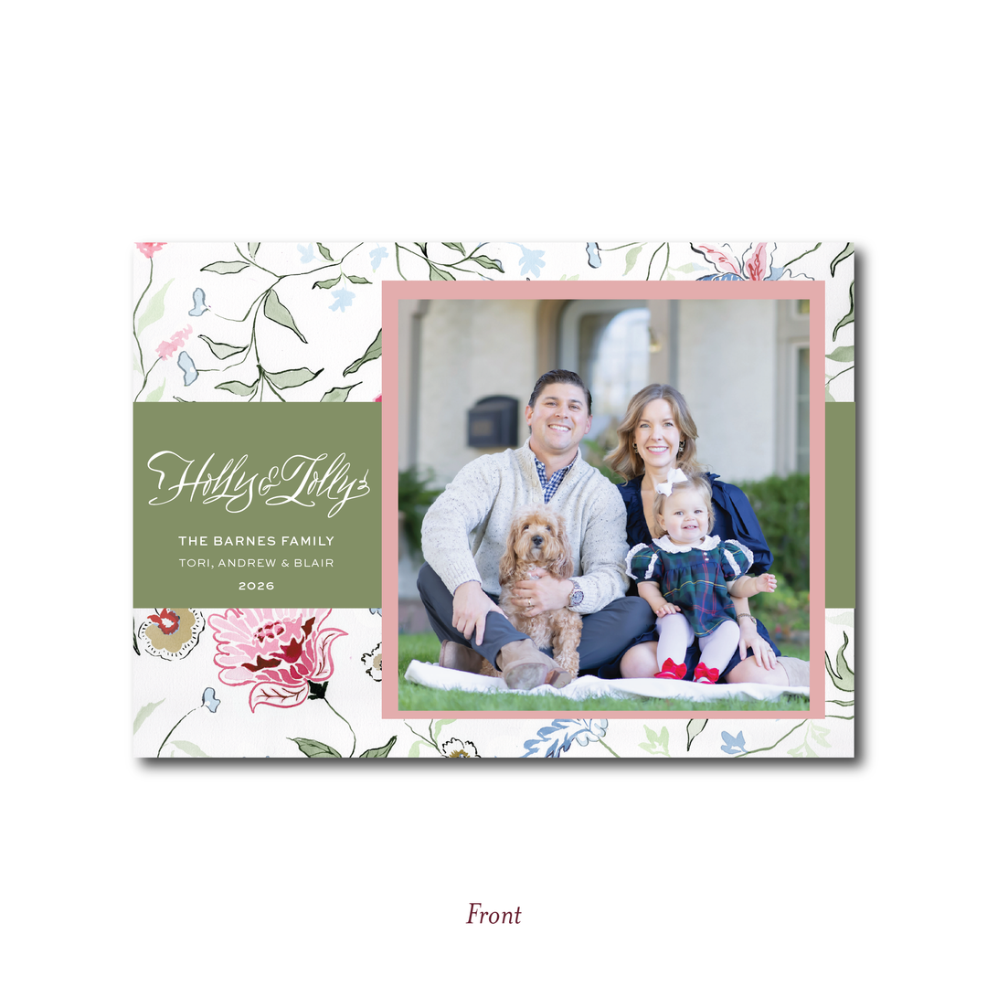 HOLLY AND JOLLY FLAT CARD